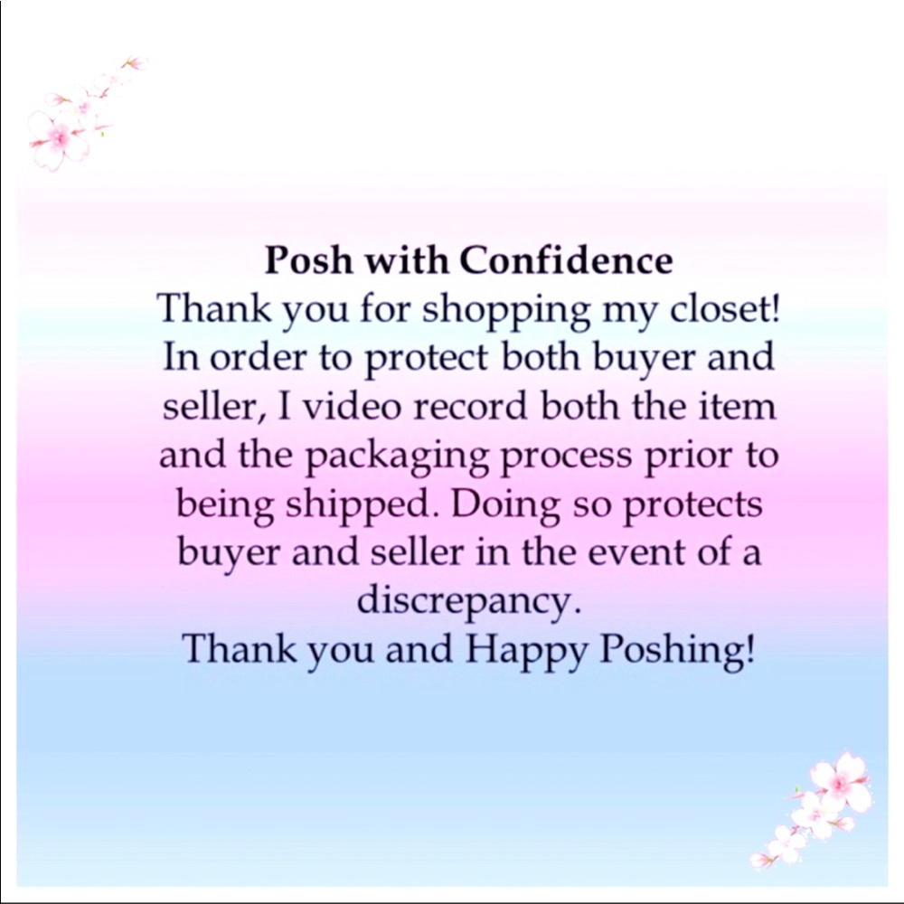 Posh Level 2 Gold Star! I stand by my integrity! Protection for buyer & seller🥰